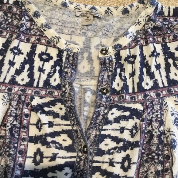 LUCKY BRAND BUTTON DOWN BLOUSE TOP M LONG SLEEVES - Picture 8 of 9
